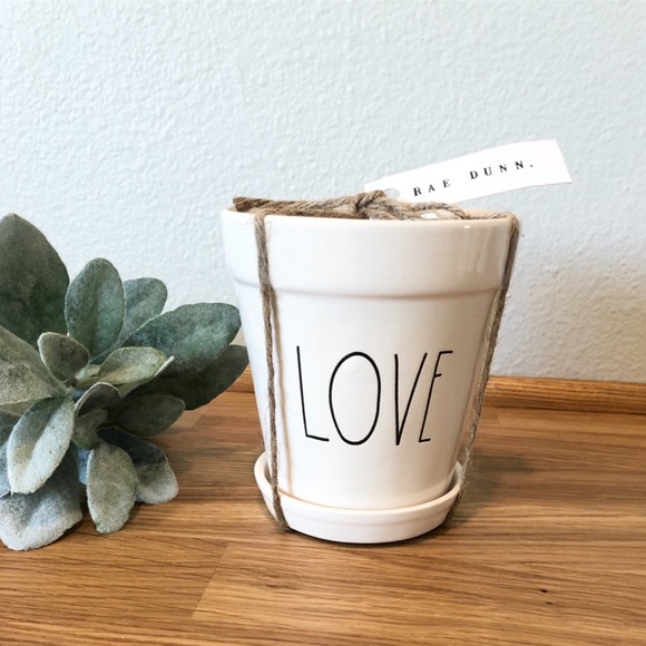 Rae Dunn Accessories - Rae Dunn LOVE planter/flower pot